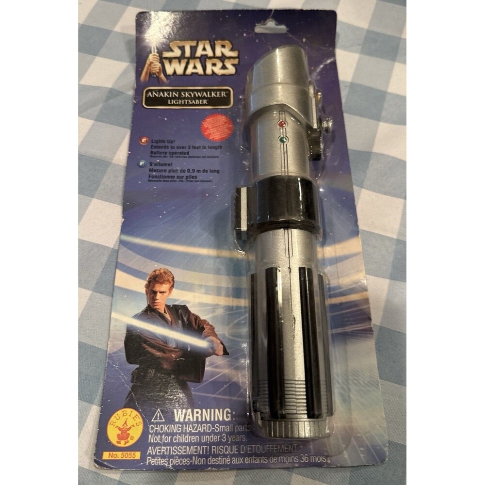 Rubie's Star Wars Anakin Skywalker Lightsaber Toy 2002 Battery Operated Extend